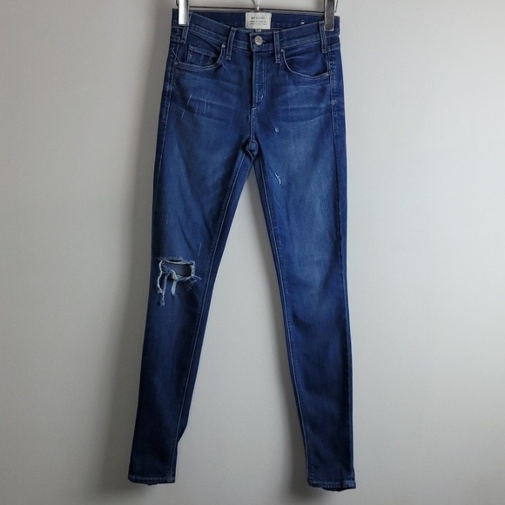 Mcguire Newton Mid Rise Distressed Skinny Jean Sz 25